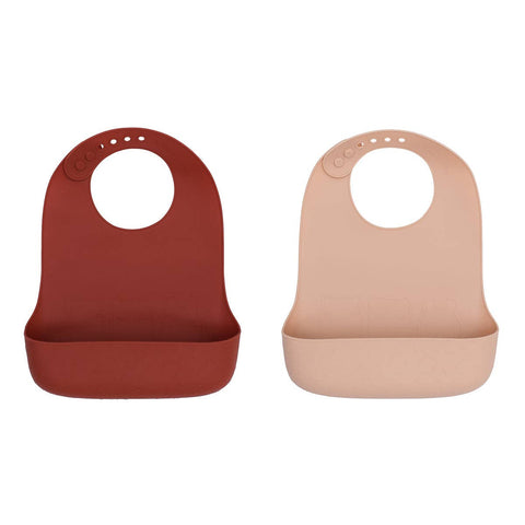 We Might Be Tiny - Catchie Bibs® 2.0 - Rust & Beige